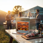 1500℉ Portable Infrared Steak Grill with Pizza Stone, Stainless Steel- 16 Inch
